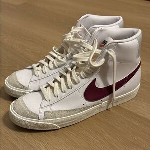 Nike Blazer White and Burgundy High-Tops brand new never worn